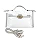 Clear Crossbody Messenger Shoulder Bag for Women Adjustable Strap, NFL Stadium Approved Trasparent Purse (Gray #02)