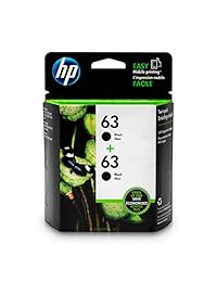 HP 63 cartuchos de tinta negra originales, 2 cartuchos (T0A53AN)