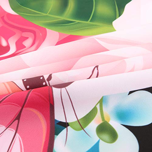 image for LIVILAN Black and White Stripes Shower Curtain Set with 12 Hooks Fabri