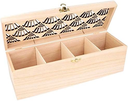 Artemio - Caja de té con 3 Compartimentos, 30 x 10 cm, Madera, 30 x 10 cm: Amazon.es: Hogar