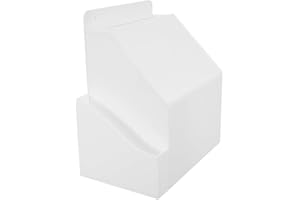 Lurrose Acrylic Lockable Suggestion Box with Slot 9.3"x8.3"x5.2" White Postal Voting Ballot Collection
