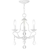 Livex Lighting 6423-60 Chesterfield 3 Light Mini Chandelier, Antique White