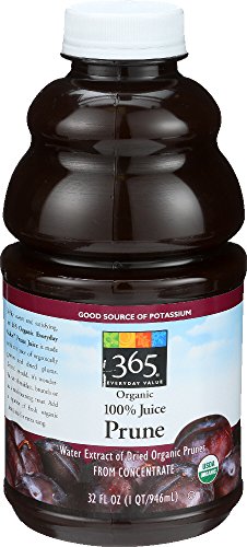 365 everyday value, organic 100% juice, prune, 32 fl oz