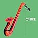 Kicko 24 Inches Saxophone Inflate Pack f 12 - Party Decoration - Party Balloons - Toy for Children - Music Shaped Balloons - Instrument Accessory - Assorted Colors