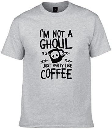 TopsHouse Men's Tokyo Ghoul Coffee Crewneck Short Sleeve T-shirt Grey L