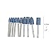 Unigift 100PCS Of 3MM Pole 4-10mm Blue Polishing Grinding Head Abrasive Mounted Stone Drill Bit Set for Engraving Cutting Buffing Suit