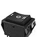 uxcell 5Pcs AC 16A/125V 16A/250V DPDT 6 Terminal 3 Position Boat Rocker Switches Black