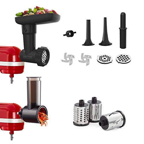 InnoMoon Food Slicer Shredder & Meat Grinder Attachment Pack for