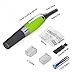 Nose Hair Trimmer,Bienna Electronic [Battery-Operated] Stainless Steel Nose Ear Eyebrow Sideburn and Beard Hair Clipper with LED Light for Men & Women-Green