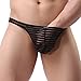 iKingsky Men's Sexy Transparent G-string Low Raise Thong Underwear Pack of 6 (Large, Style 1)
