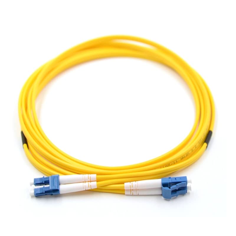 CHB 5 Meter Duplex Fibre Optic Patch Cable SC LC FC E2000 APC UPC Single Mode OS2 9/125 Yellow Patch Lead 2mm Fiber Patchcord (LC/UPC - LC/UPC)