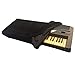 Piano Keyboard Cover, Stretchable Velvet Dust Cover with Adjustable Elastic Cord and Locking Clasp for 61 Keys Electronic Keyboard, Digital Piano, Yamaha, Casio, Roland, Consoles and more(Black)