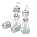 Hands-Free Baby Bottle - Anti-Colic Self Feeding Baby Bottle 9 oz Nursing System with Fast Flow Nipple/Teat 3m+ Infant (2 Bottles - Podee Pink)