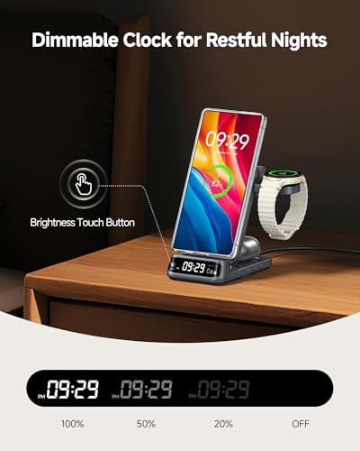 SwanScout Magnetic Wireless Charger for Samsung, 3 in 1 Charging Station for Galaxy S26 Ultra/Z Flip7/S25/S24, Watch Charger for Samsung Watch 8/8 Classic/Ultra (2025), Galaxy Buds, SwanScout 708SM