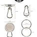 Ant Mag - Carabiner Magnetic Hooks 80LBS Heavy Duty Neodymium Magnet Carabiner with Swivel Carabiner Snap Hook for Indoor/Outdoor Hanging Grill Kitchen Factory Warehouse Office (2Pack)