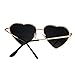 FUNOC Retro Metal Frame Heart Shaped Shape Gradient Sunglasses Eyewear
