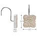 Creative Scents Shower Curtain Hooks Set of 12 Shower Set Rings 100% Rust Free -for Bathroom Shower Curtain Rod Victoria Collection (Beige)