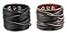 Besteel Jewelry Mens Leather Bracelet for Men Cuff Punk Rock Adjustable Brown Black 2 pcs 7-9 Inch