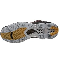Mizuno Men's Wave Tornado Volleyball Shoe, Black/Red/Silver on