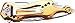 MTECH USA Folding Knife, 3.75-Inch Half-Serrated Blade, Gold Titanium Coating, Glass Breaker MT-A705SGD
