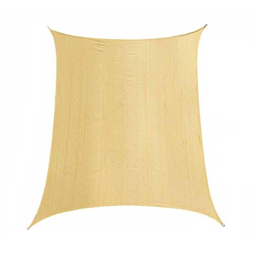 RainLeaf Shade Sail, Rectangle with Hardware Kit, Desert Sand, 13' x 19'