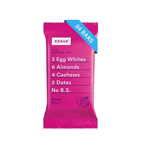 RXBAR Whole Food Protein Bar, Mixed Berry, 24 Count