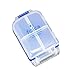 Folca Compact Pill Case, Blue - 8 Compartments