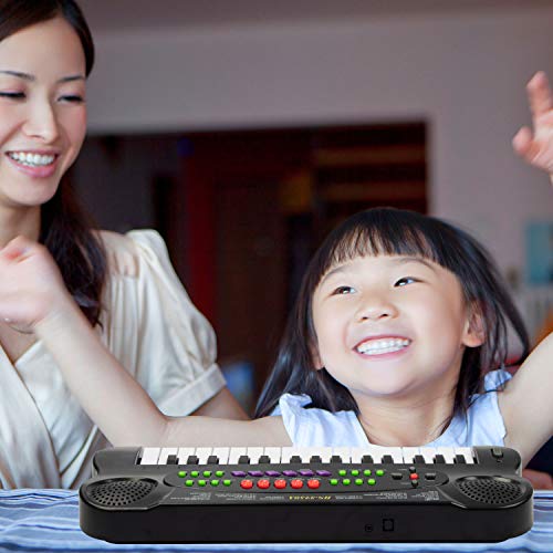 SAOCOOL Child Piano, 32 Keys Toy Piano Multifunction Electronic Kids Keyboard Piano Music Piano Keyboard for Toddler with Microphone (Black)