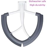 Flex Edge Beater for KitchenAid Bowl-Lift Stand Mixer 6 quart-Coated Flat beater blade with silicone edges-Useful Mixer Accessory By Gvode