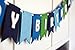 Decomod Premium Layered Felt Happy Birthday Banner Bunting Laser Cut 60 inches Wide - Blues