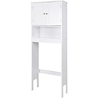 soges Over The Toilet Bathroom Storage Cabinet, Bathroom Organizer, Over Toilet Cabinet with 2 Door, Bathroom Storage Shelf, 
