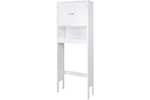 soges Over The Toilet Bathroom Storage Cabinet, Bathroom Organizer, Over Toilet Cabinet with 2 Door, Bathroom Storage Shelf, 
