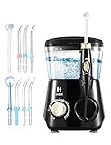 Habor Water Flosser, 600mL 8 Jet Tips FDA Oral Irrigator, 70db Quiet 10 Pressure Electric Dental Flosser, Gum Flosser for Teeth and Braces (1700 Pulses,Home Use)