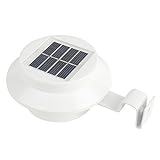 iSunMoon Outdoor Solar Powered LED Gutter Light Fence Roof Gutter Garden Yard Wall Lamp