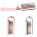 PUTYSUUN- Travel Hair Brush Folding Portable Pocket Size Pink Blue 2 Pack