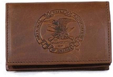 NRA Leather Wallet Vintage New In Box NRA ID Card Case Front Pocket Mini Wallet