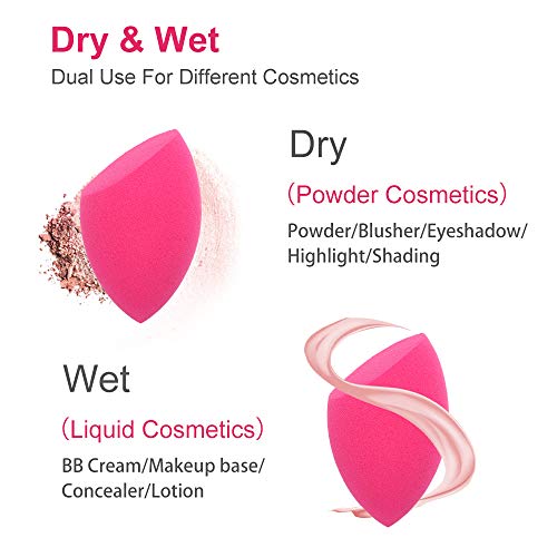 Makeup Sponges 4 Pcs With 1 Sponge Holder,Latex Free Foundation