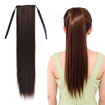 Amazon Com Hufan Natural Long Straight Hair Ponytail Bandage