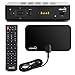 ViewTV AT-263 ATSC Digital TV Converter Box Bundle 25 Mile Flat HD Digital Indoor TV Antenna and HDMI Cable w/Recording PVR Function/HDMI Out/Coaxial Out/Composite Out/USB Input