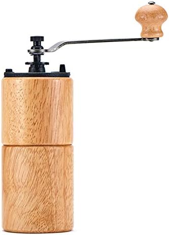 XIMULIZI 1 pcs Mini Manual Adjustable Coffee Bean Grinder With Wooden Body Cast Bull Coffee Mill Espresso Maker Random Color,2