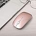 QIJIAYI 2.4GHz Wireless Bluetooth Mouse,Dual Mode Slim Rechargeable Wireless Mouse Silent USB Mice, 3 Adjustable DPI,Compatible for Laptop Windows MacBook Android MAC PC Computer (Rose Gold)thumb 2