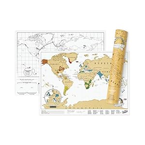 Scratch Map Travel Map – personalisiertes Reise-Poster im Weltformat der Rubbelkarten, hergestellt in Großbritannien