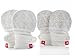 Goumikids Goumimitts Soft Stay On Scratch Mittens, 2 Pair, 0-3m, Diamond Dots (Cream)/Honeycomb (Cream)