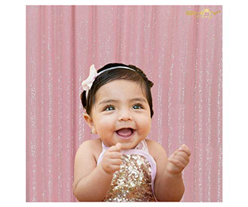 ShinyBeauty PHOTOBOOTH Background Best Choice-4FTx7FT-Pink-Sequin backdrops, Sequin Fabric,Wedding backdrops,Rust Backdrop,Sequin Curtains,Photography Backdrop (Buy it Now) (Pink)