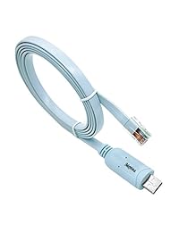 Consola Usb cable USB a RJ45 Cable Interruptores de Essential Accesory de Netgear, Ubiquity, Cisco, Linksys, TP-LINK routers para portátiles en Windows, Mac, Linux (Azul)