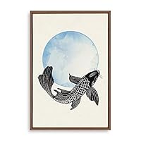 Framed Canvas Wall Art Modern Geometric Pattern Canvas Prints Home Artwork Decoration for Living Room,Bedroom - 16x24 inches