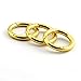 JCBIZ 6pcs 35mm Round Spring Snap Hooks Clip DIY Accessories for Handbag Purse Shoulder Strap Key Chains Buckle Zinc Alloy Circle Round Metal Spring Key Ring Light Gold