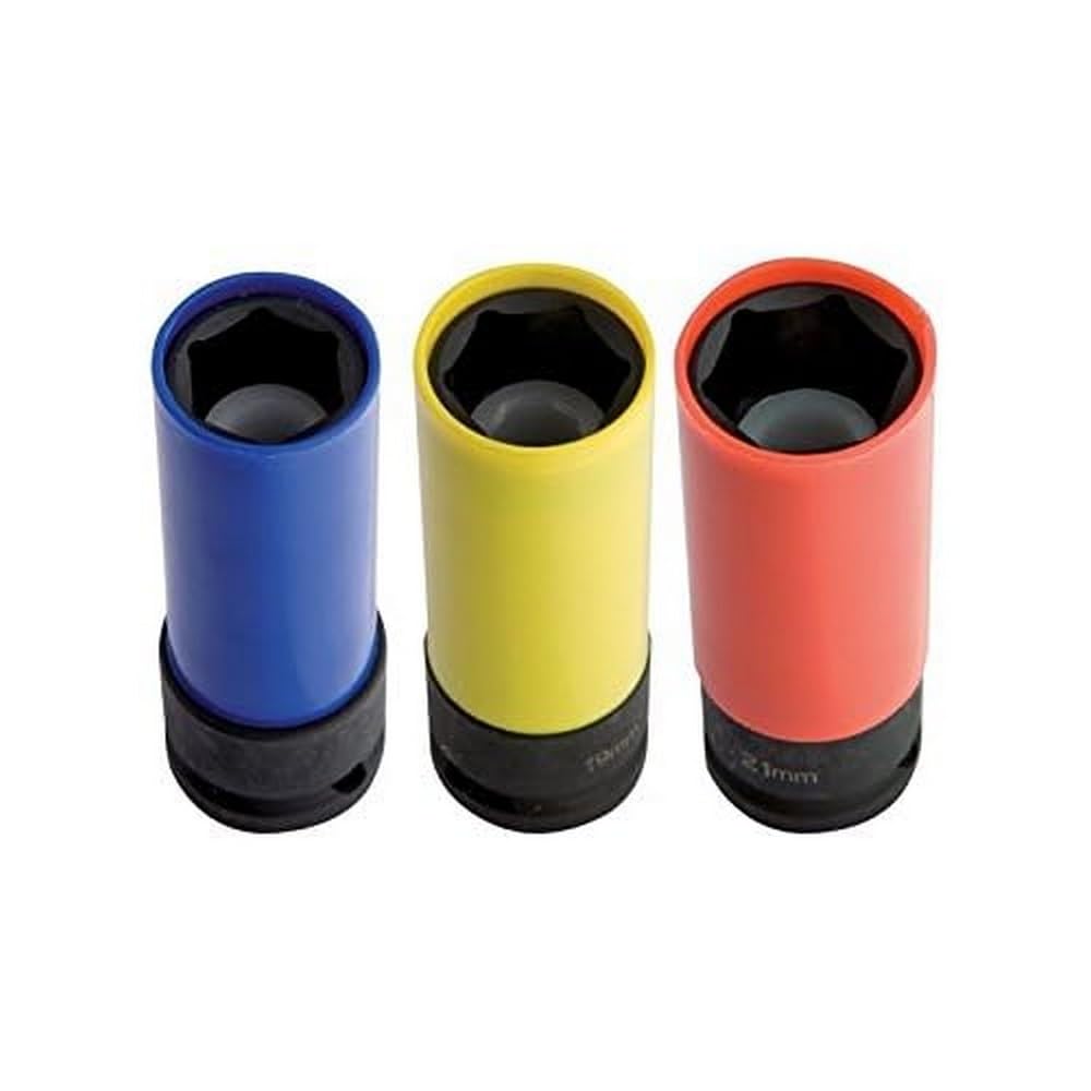 Unior 231/4pl Machine Socket with PVC Protective Cover for Impact Wrench 1/2 Inches Long/21 x 130 mm