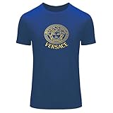 Versace Gold Logo For 2016 Men Printed Short Sleeve Tee T-shirt