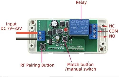 MHCOZY Updated WiFi Wireless Smart Switch Inching Self-locking Relay Module,Set Inching Time from 0.5 second to 1 Hour,be applied to access control,DIY WIFI Garage Door Opener (7-32V with shell) - Image 4
